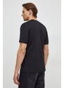 Aeronautica Militare pamut póló fekete, férfi, nyomott mintás