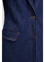 Moschino Jeans farmerdzseki sötétkék, sima, egysoros gombolású