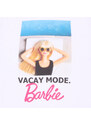 Rövid ujjú póló Barbie Vacay Mode Fehér Unisex