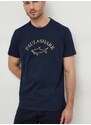 Paul&Shark pamut póló sötétkék, férfi, nyomott mintás, 24411032