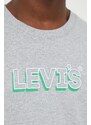 Levi's pamut póló szürke, férfi, nyomott mintás