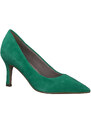 Tamaris magassarkú női bőr félcipő - zöld