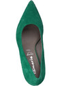 Tamaris magassarkú női bőr félcipő - zöld