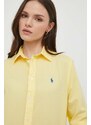 Polo Ralph Lauren pamut ing női, galléros, sárga, regular