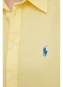 Polo Ralph Lauren pamut ing női, galléros, sárga, regular