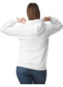 Softstyle kapucnis pulóver kenguruzsebbel, Gildan GISF500, White-2XL