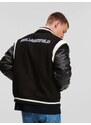 Karl Lagerfeld Átmeneti dzseki 'Varsity' fekete / fehér