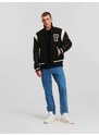 Karl Lagerfeld Átmeneti dzseki 'Varsity' fekete / fehér