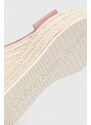 Calvin Klein Jeans velúr szandál WEDGE SANDAL SU CON rózsaszín, YW0YW01026