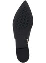Geox bőr balerina cipő D CHARYSSA fekete, nyitott sarokkal, D459BB 000TU C9999