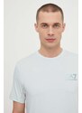 EA7 Emporio Armani t-shirt türkiz, férfi, nyomott mintás