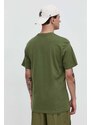 Quiksilver pamut póló zöld, férfi, nyomott mintás