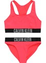 Calvin Klein Swimwear Bikini szürke / világospiros / fekete
