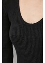 By Malene Birger gyapjú pulóver könnyű, női, fekete
