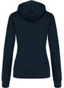 Női cipzáras pulóver kontrasztos bélésű kapucnival, Kariban KA467, Navy/Fine Grey-2XL