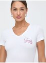 Guess t-shirt HADED GLITTERY női, fehér, W4RI55 J1314
