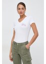 Guess t-shirt HADED GLITTERY női, fehér, W4RI55 J1314