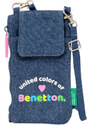 Pénztárca Benetton Denim Mobiltelefon táska Kék