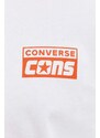 Converse pamut hosszúujjú fehér, nyomott mintás