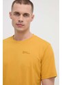 Jack Wolfskin sportos póló Delgami sárga, sima