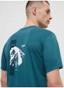 Jack Wolfskin sportos póló Vonnan zöld, nyomott mintás
