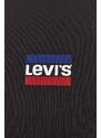 Levi's pamut póló 2 db fekete, férfi, nyomott mintás