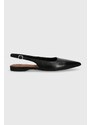 Vagabond Shoemakers bőr balerina cipő HERMINE fekete, nyitott sarokkal, 5733-101-20