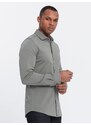 Ombre Clothing Men's cotton REGULAR single jersey knit shirt - light khaki V4 OM-SHCS-0138