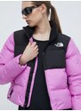 The North Face rövid kabát CROPPED SAIKURU női, lila, téli, NF0A853MUHO1