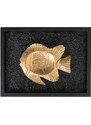 Aranyhal fali dekoráció fekete-arany