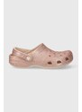 Crocs papucs Classic Glitter Clog rózsaszín, női, 205942