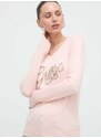 Guess pulóver MYLA könnyű, női, rózsaszín, W4GR25 Z2NQ2
