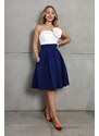 Parisse Tmavomodrá áčková krátka sukňa