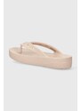 Crocs flip-flop Classic Platform Flip rózsaszín, női, lapos talpú, 207714