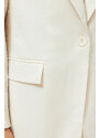 Trendyol Stone Oversize Satin Woven Blazer Jacket