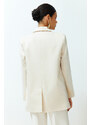 Trendyol Stone Oversize Satin Woven Blazer Jacket