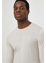 Calvin Klein pulóver selyemkeverékből könnyű, bézs