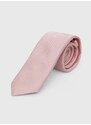 HUGO selyen nyakkendő rózsaszín