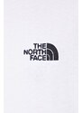 The North Face pamut póló M S/S Essential Oversize Tee fehér, férfi, nyomott mintás, NF0A87NRFN41