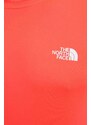 The North Face sportos póló Reaxion piros, nyomott mintás, NF0A4CDWQI41