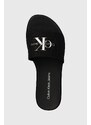 Calvin Klein Jeans papucs FLATFORM SANDAL MET fekete, női, platformos, YW0YW01036