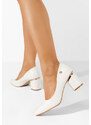 Zapatos Nelia fehér elegáns magassarkú cipő