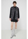 Desigual rövid kabát RAINIER női, szürke, átmeneti, oversize, 24SWED43