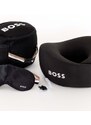 BOSS utazási szett - szemkötő, nyakpárna és füldugó Black Travel Kit 3 db