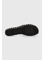 Karl Lagerfeld bőr papucs SOUK fekete, női, platformos, KL81405A