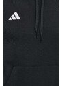 adidas Performance edzős pulóver Tiro24 fekete, nyomott mintás, kapucnis, IJ5607
