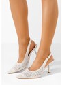 Zapatos Besima fehér tűsarkú cipő