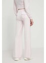 Juicy Couture velúr melegítőnadrág rózsaszín, nyomott mintás