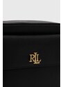 Lauren Ralph Lauren bőr táska fekete, 431926645