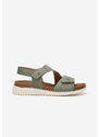Zapatos Metina zöld lapos szandál